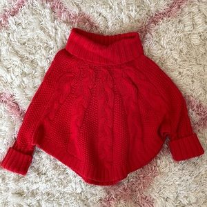 Carters Toddler Poncho Sweater, 2t, red